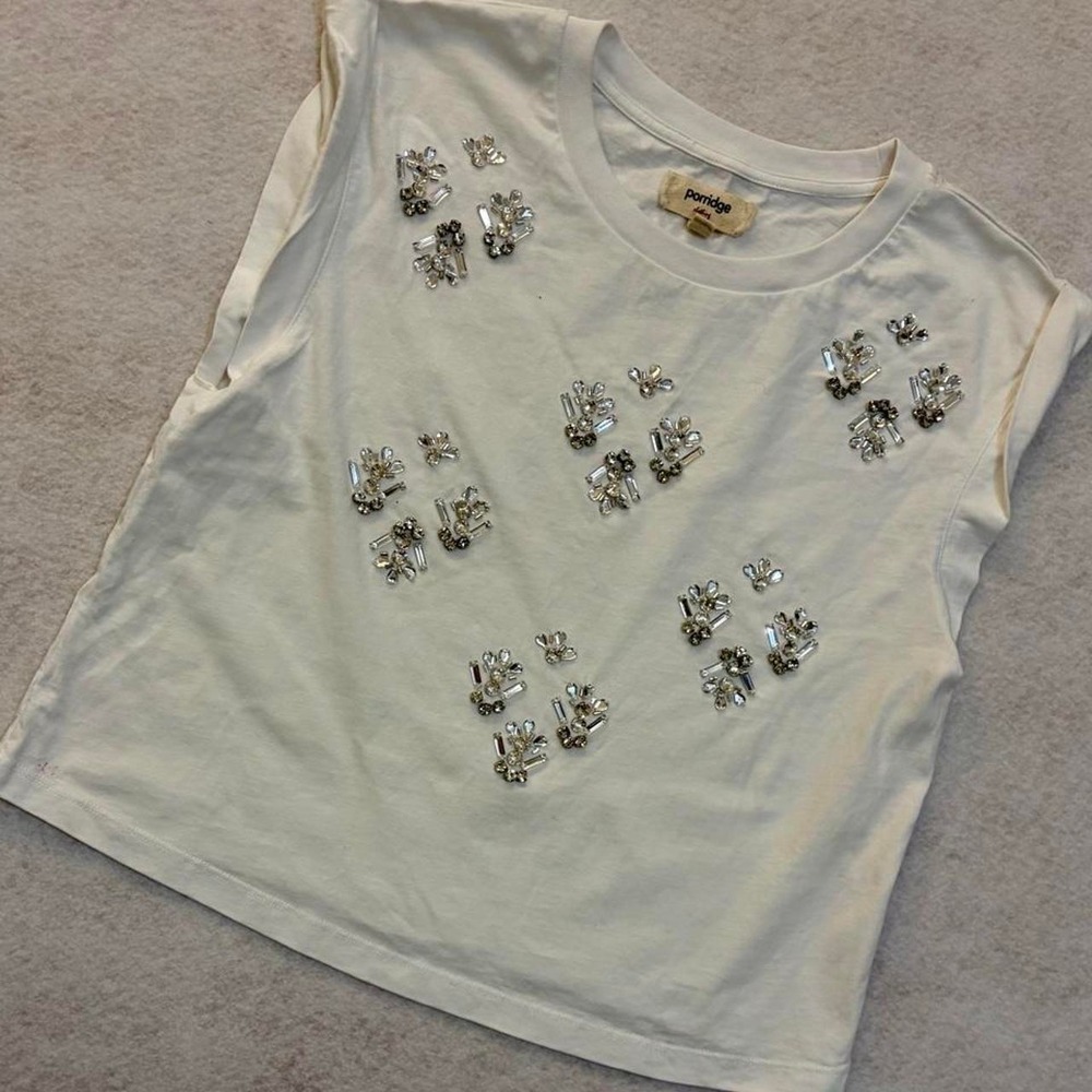 Porridge Embellished Muscle Tee from Anthro